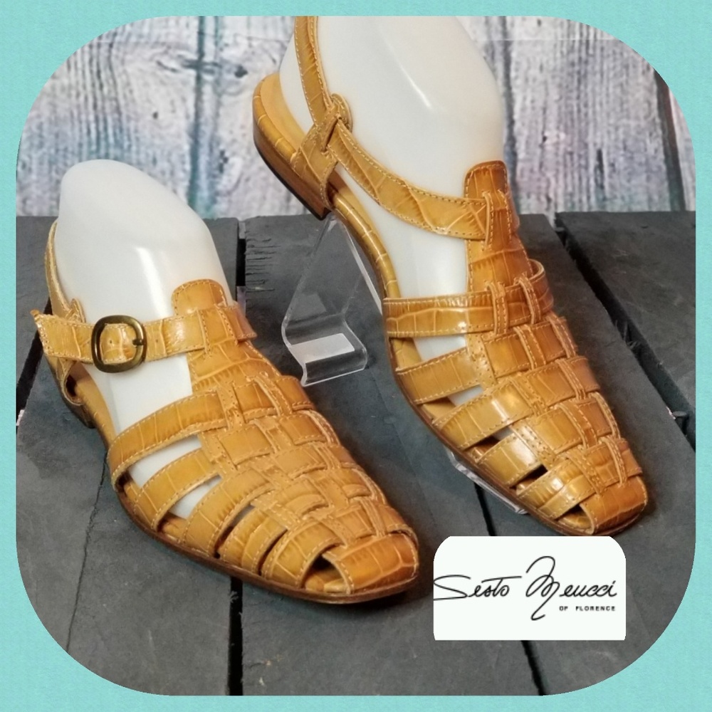 Genuine Leather Sandals By Sesto Meucci